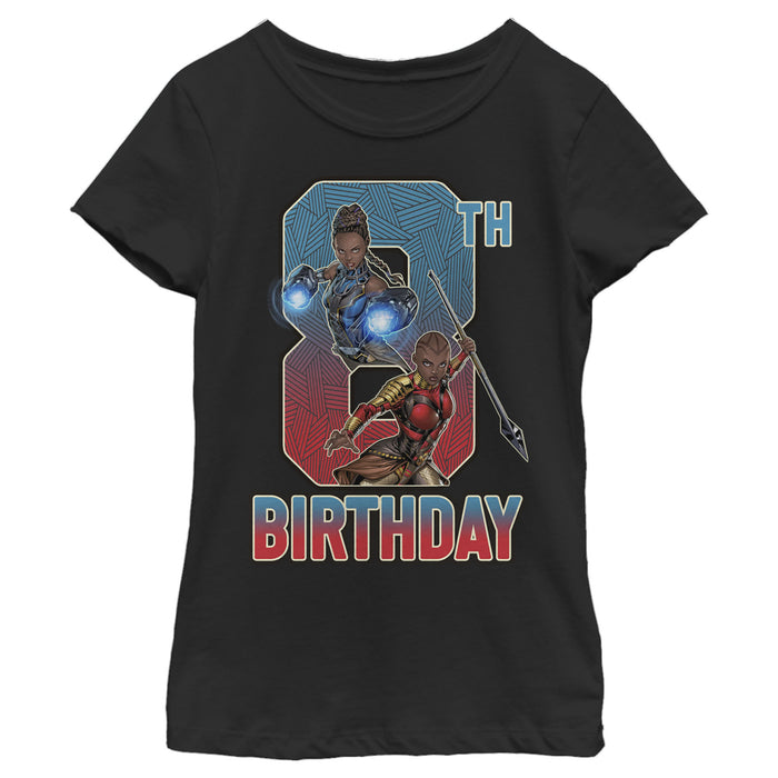 fifth sun Girl's Marvel Shuri and Okoye 8th Birthday T-Shirt