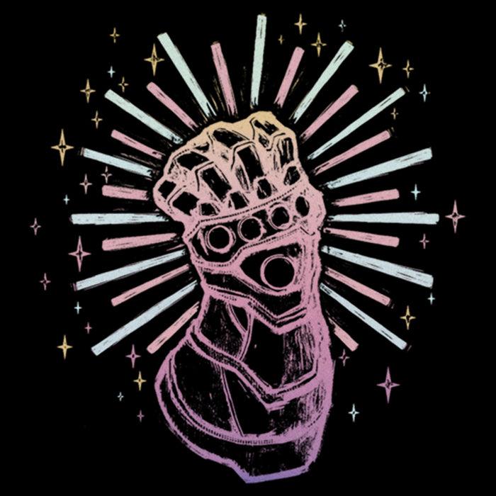 Fifth Sun Girl's Marvel Sparkling Infinity Gauntlet T-Shirt