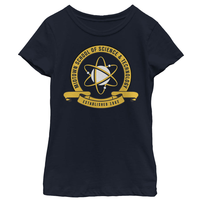fifth sun Girl's Marvel Spider-Man: Homecoming Midtown School Crest T-Shirt