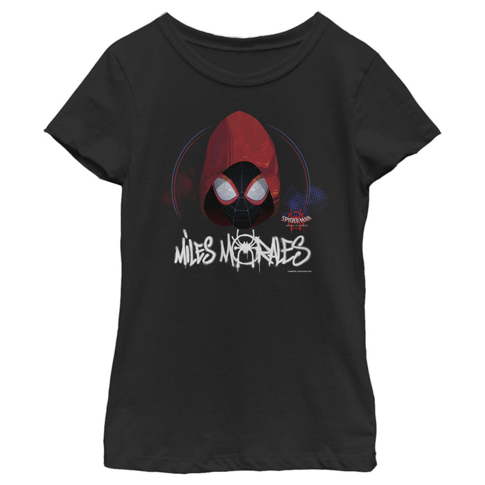 fifth sun Girl's Marvel Spider-Man: Into the Spider-Verse Hooded Miles T-Shirt