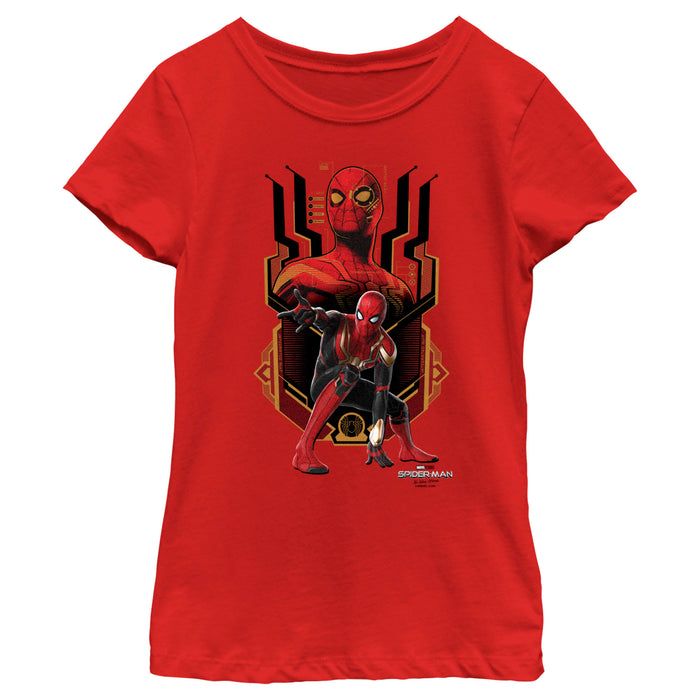 fifth sun Girl's Marvel Spider-Man: No Way Home Integrated Suit T-Shirt