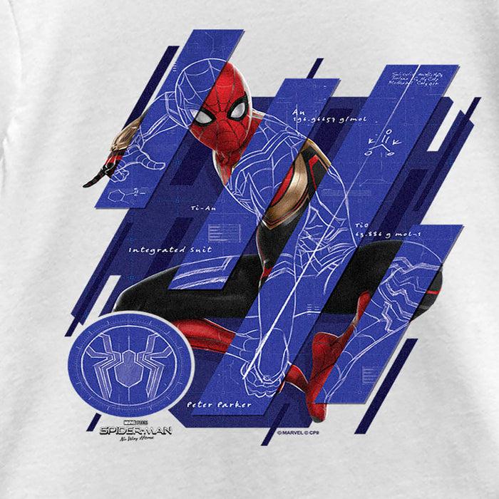 Fifth Sun Girl's Marvel Spider-Man: No Way Home Suit Blueprint Panels T-Shirt