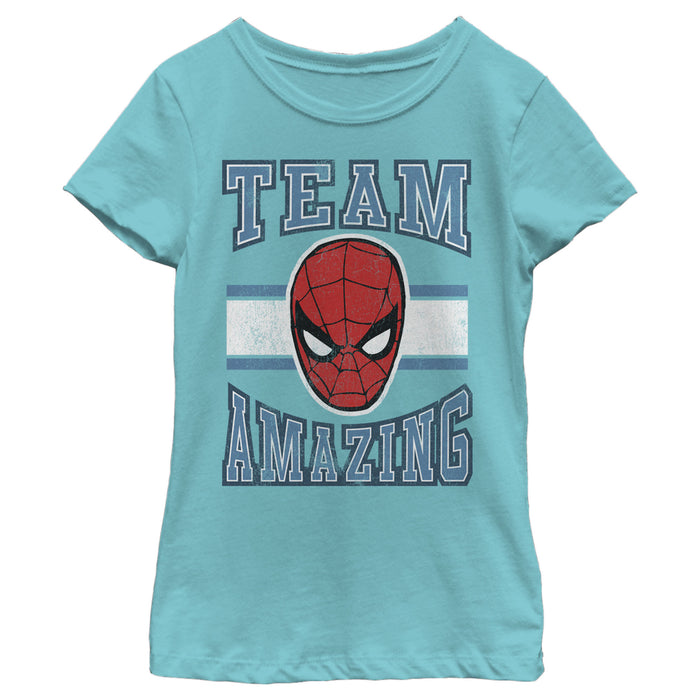 fifth sun Girl's Marvel Spider-Man Team Amazing T-Shirt