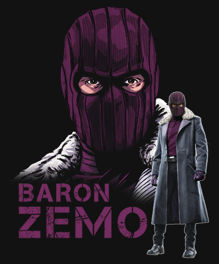 Fifth Sun Girl's Marvel The Falcon And The Winter Soldier Mask Of Baron Zemo T-Shirt