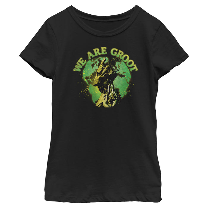 fifth sun Girl's Marvel We Are Groot Side Profile T-Shirt