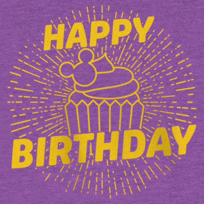 Fifth Sun Girl's Mickey & Friends Happy Birthday Cupcake T-Shirt