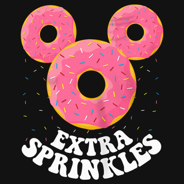 Fifth Sun Girl's Mickey & Friends Mickey Mouse Extra Sprinkles Donut Silhouette T-Shirt