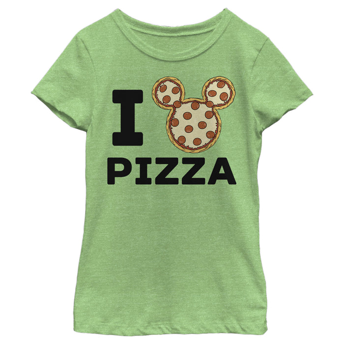 Fifth Sun Girl's Mickey & Friends Mickey Mouse Pizza T-Shirt
