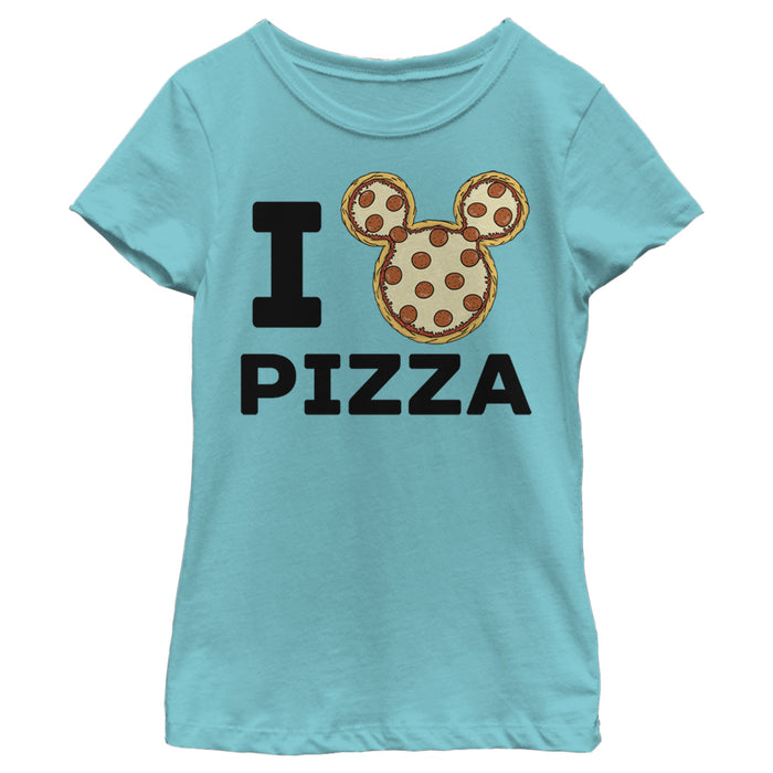 fifth sun Girl's Mickey & Friends Mickey Mouse Pizza T-Shirt