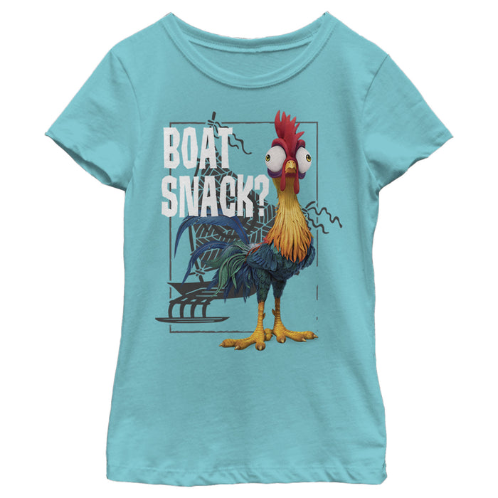 fifth sun Girl's Moana Moana Hei Hei Boat Snack T-Shirt