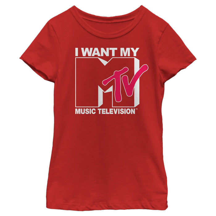 fifth sun Girl's MTV I Want My Music Television T-Shirt