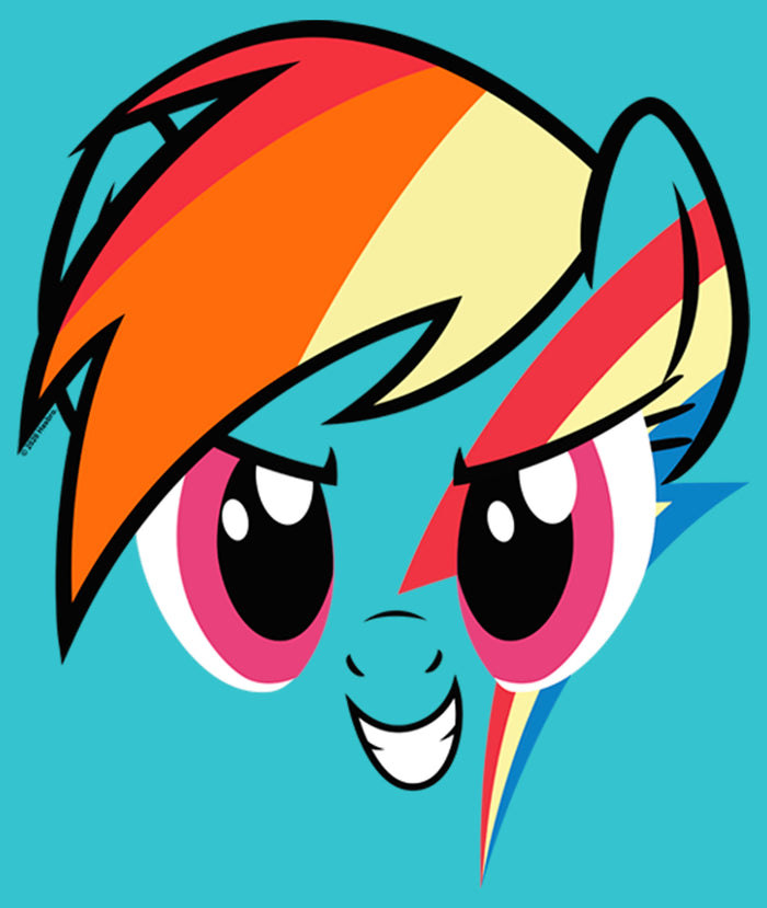 Fifth Sun Girl's My Little Pony Rainbow Dash Face T-Shirt
