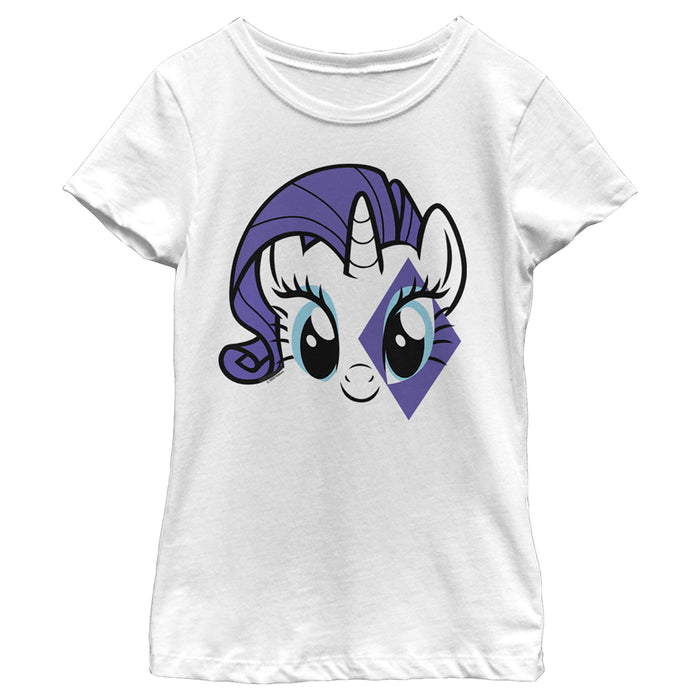 fifth sun Girl's My Little Pony Rarity Purple Face T-Shirt