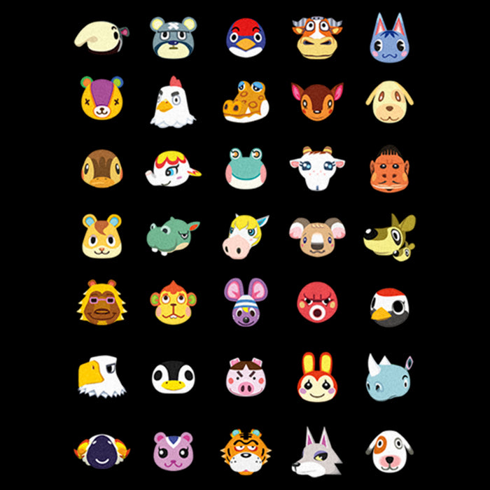 Fifth Sun Girl's Nintendo Animal Crossing Character Heads T-Shirt