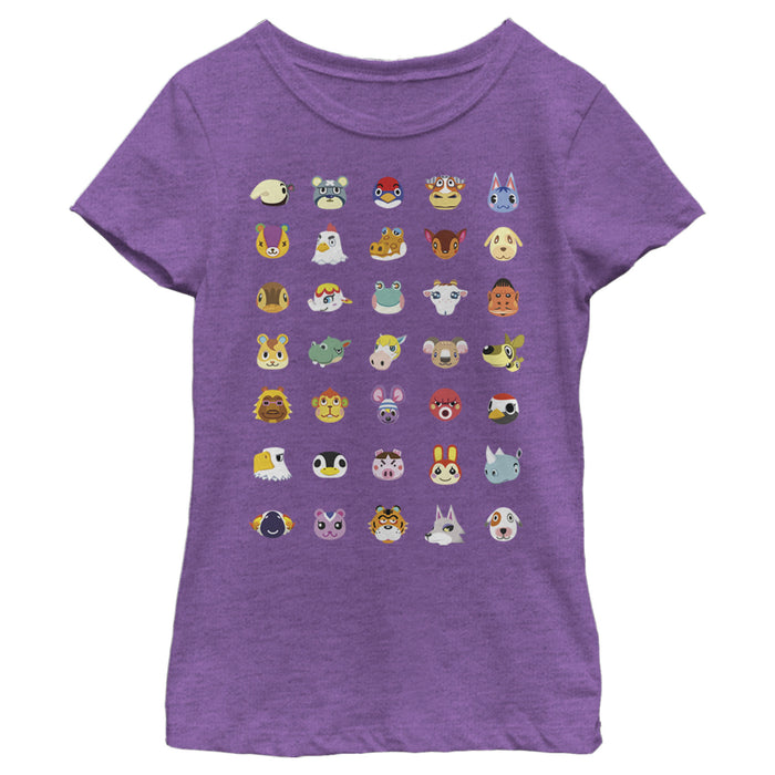 fifth sun Girl's Nintendo Animal Crossing Favorite Lineup T-Shirt