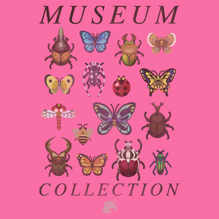 Fifth Sun Girl's Nintendo Animal Crossing Museum Bug Collection T-Shirt