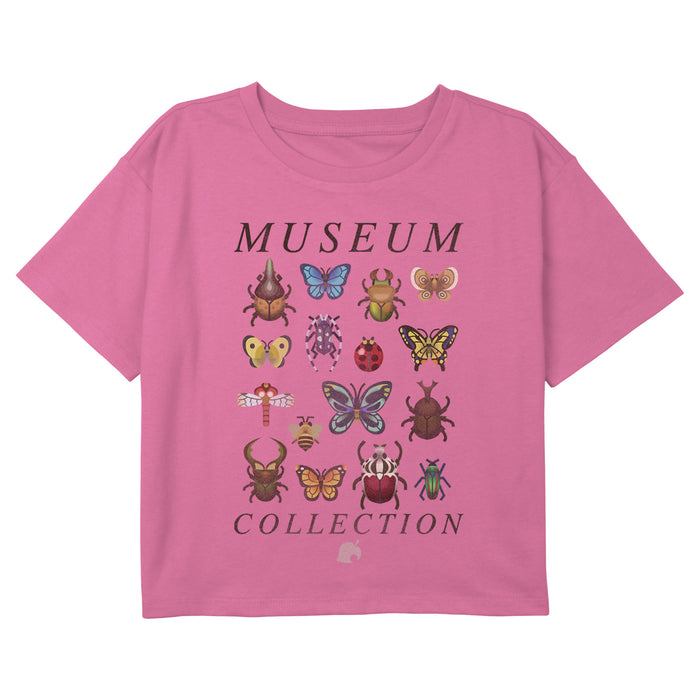 fifth sun Girl's Nintendo Animal Crossing Museum Bug Collection T-Shirt