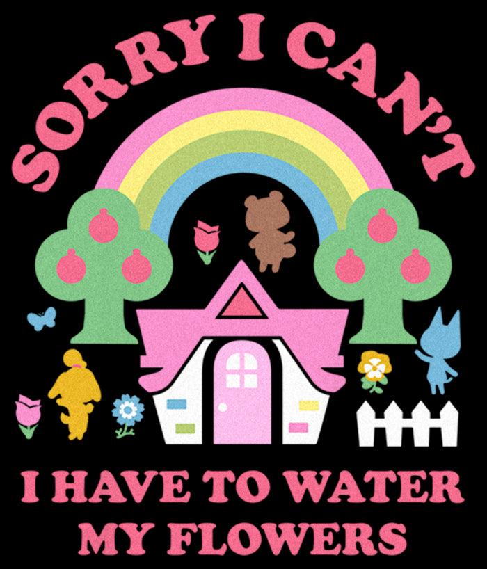 Fifth Sun Girl's Nintendo Animal Crossing Sorry I Can't I Have To Water My Flowers T-Shirt