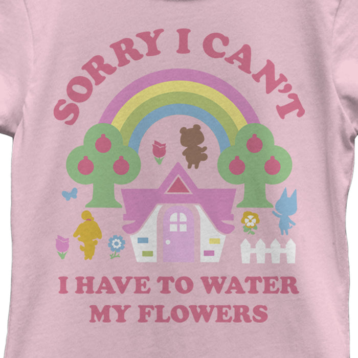 Fifth Sun Girl's Nintendo Animal Crossing Water My Flowers T-Shirt