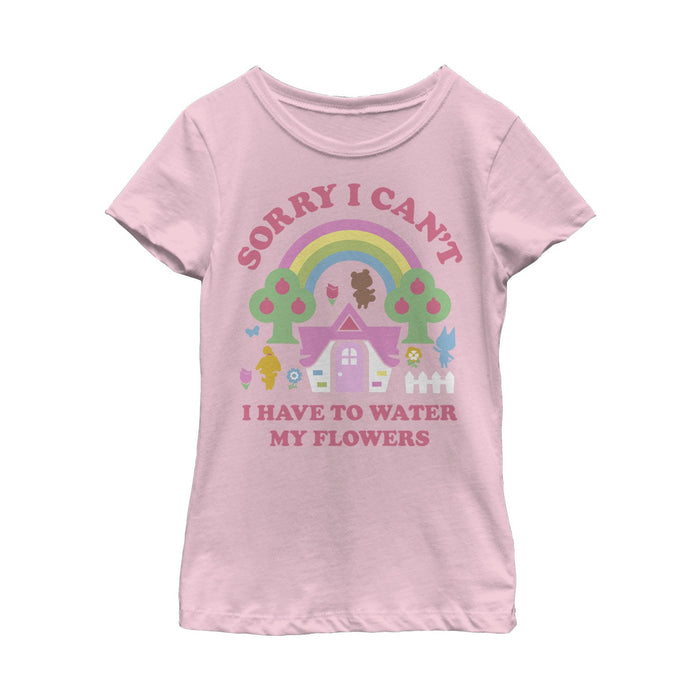 Fifth Sun Girl's Nintendo Animal Crossing Water My Flowers T-Shirt