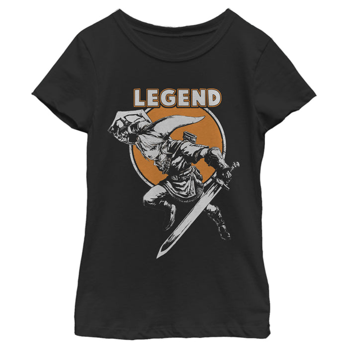 fifth sun Girl's Nintendo Legend of Zelda Link Hero T-Shirt