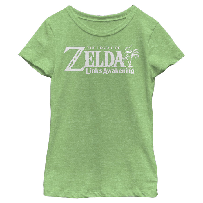 fifth sun Girl's Nintendo Legend of Zelda Link's Awakening Classic Logo T-Shirt