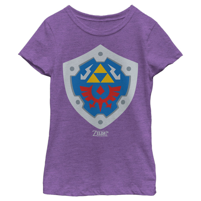 fifth sun Girl's Nintendo Legend of Zelda Link's Awakening Hylian Shield T-Shirt