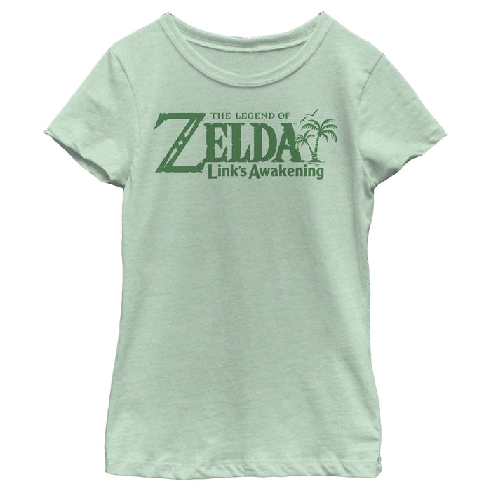 fifth sun Girl's Nintendo Legend of Zelda Link's Awakening Palm Logo T-Shirt