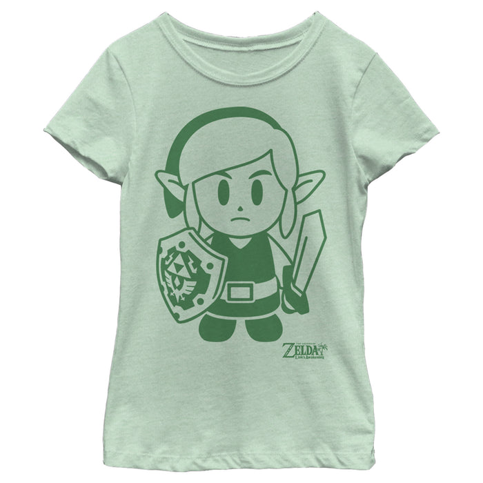 Fifth Sun Girl's Nintendo Legend Of Zelda Link's Awakening Sleek Avatar T-Shirt