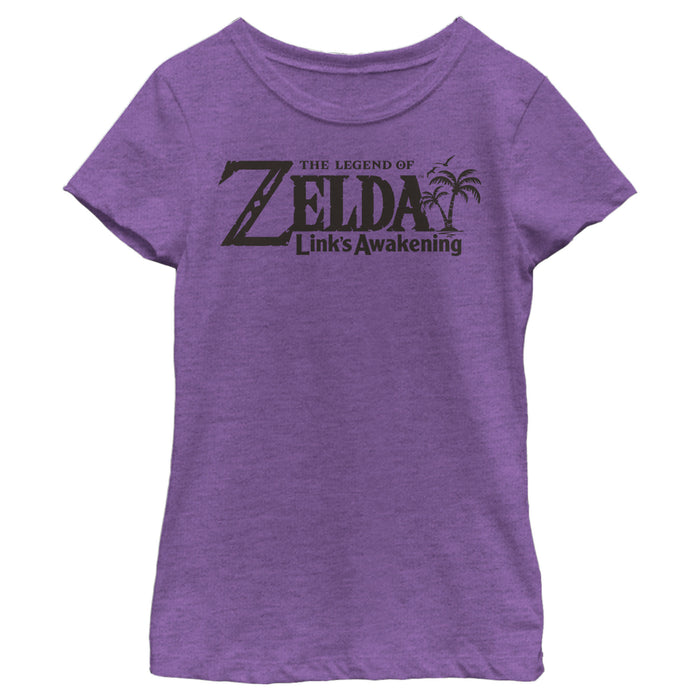 fifth sun Girl's Nintendo Legend of Zelda Link's Awakening Switch Logo T-Shirt