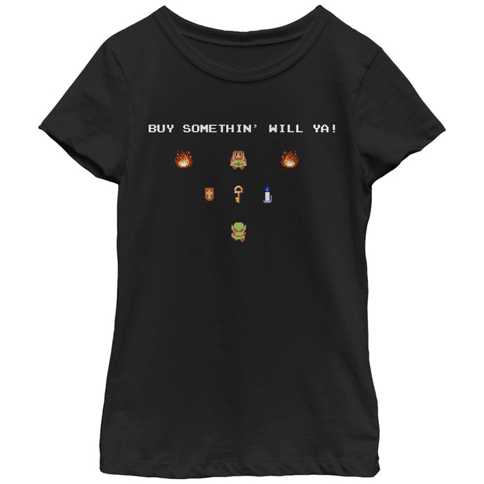 fifth sun Girl's Nintendo Legend of Zelda Merchant Buy Something T-Shirt