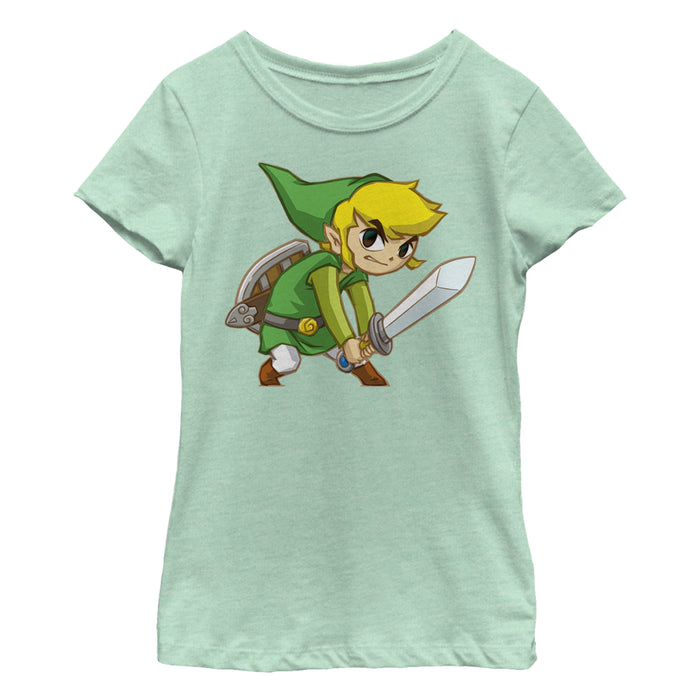 fifth sun Girl's Nintendo Legend of Zelda Spirit Tracks Link T-Shirt
