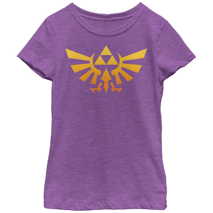 fifth sun Girl's Nintendo Legend of Zelda Triforce Fade T-Shirt