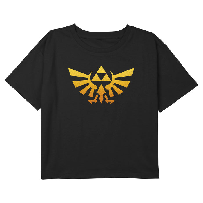 fifth sun Girl's Nintendo Legend of Zelda Triforce Logo T-Shirt