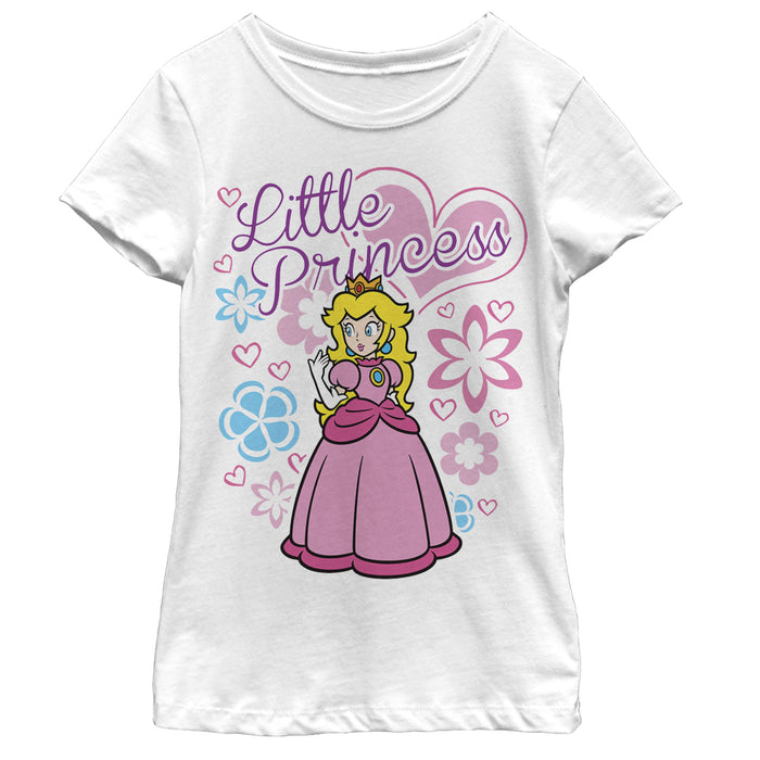 fifth sun Girl's Nintendo Little Princess Peach T-Shirt