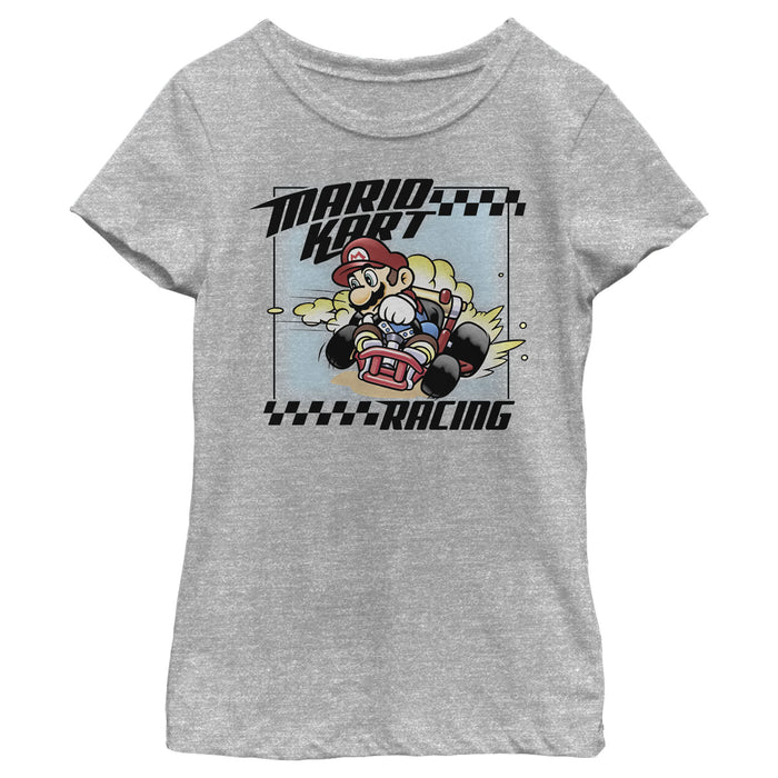 Fifth Sun Girl's Nintendo Mario Kart Racing Frame T-Shirt