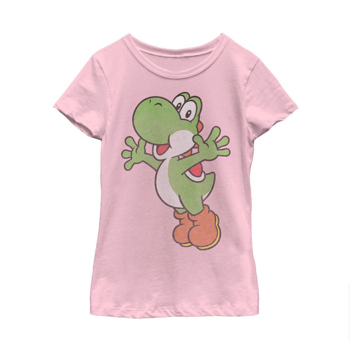 fifth sun Girl's Nintendo Mario Sidekick Yoshi T-Shirt