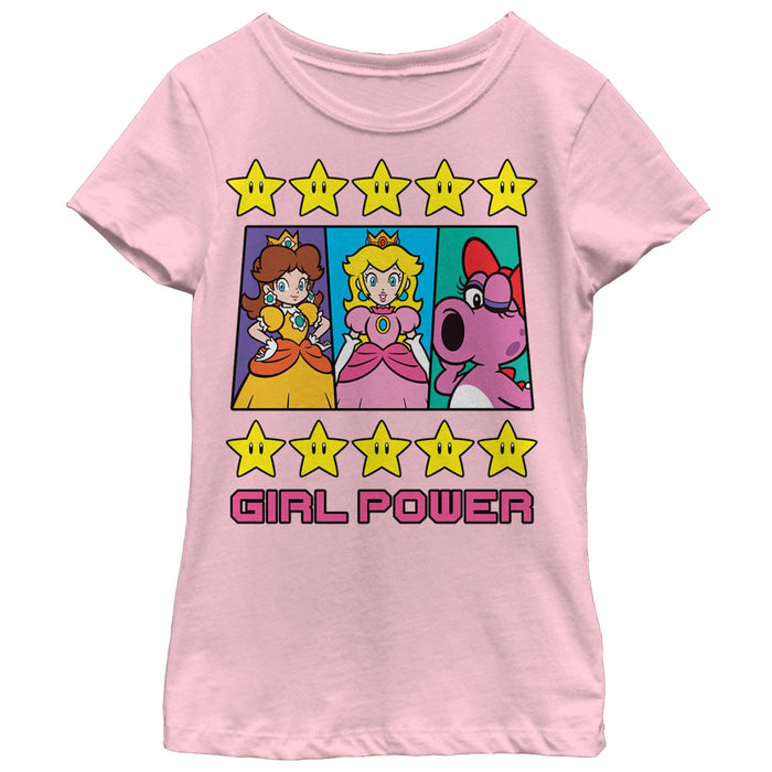 fifth sun Girl's Nintendo Princess Peach Girl Power T-Shirt