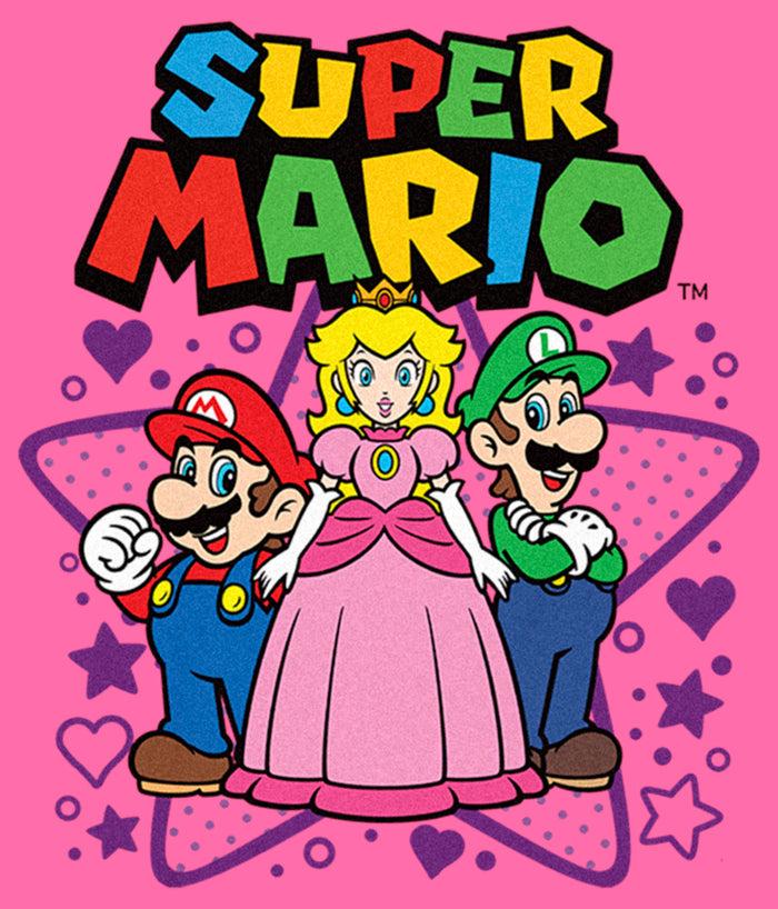 Fifth Sun Girl's Nintendo Super Mario Bros Characters Logo T-Shirt