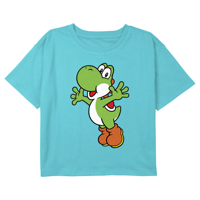 fifth sun Girl's Nintendo Super Mario Bros Yoshi Hug T-Shirt