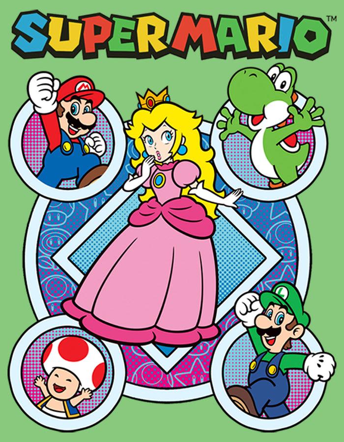 Fifth Sun Girl's Nintendo Super Mario Princess Peach Friends T-Shirt