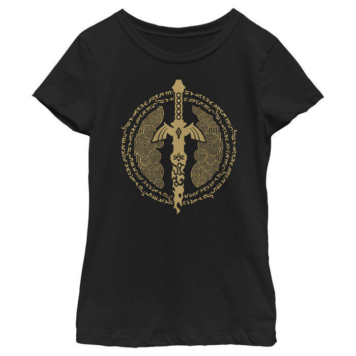 fifth sun Girl's Nintendo The Legend of Zelda: Tears of the Kingdom Master Sword Icon T-Shirt