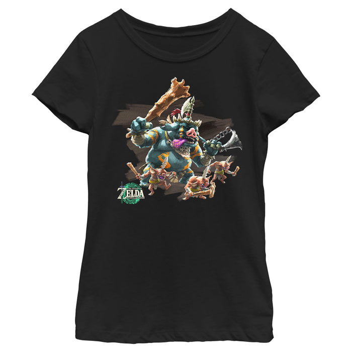 fifth sun Girl's Nintendo The Legend of Zelda: Tears of the Kingdom Blin Tribe Portrait T-Shirt