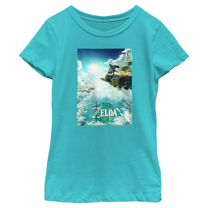 fifth sun Girl's Nintendo The Legend of Zelda: Tears of the Kingdom Game Poster T-Shirt