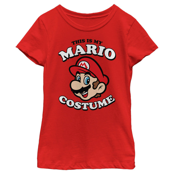 fifth sun Girl's Nintendo This is my Mario Costume T-Shirt