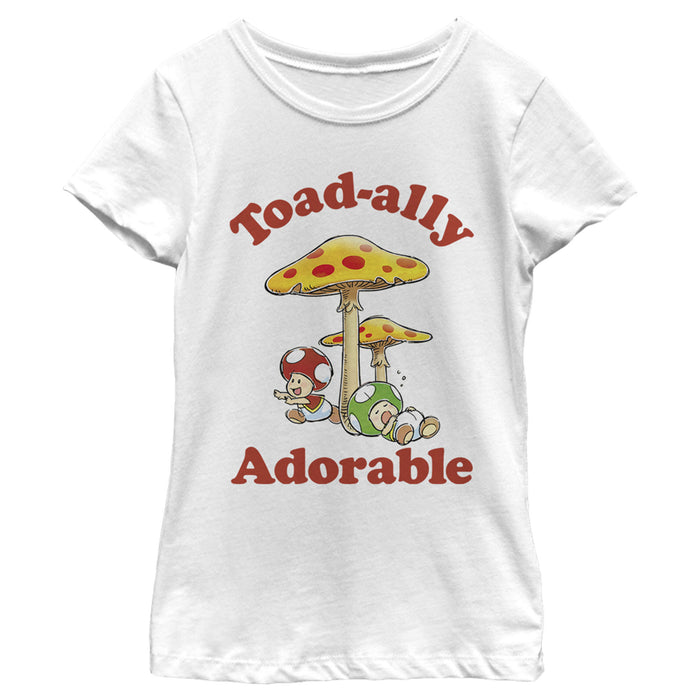 fifth sun Girl's Nintendo Toadally Adorable T-Shirt