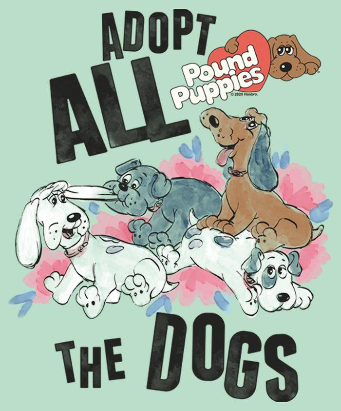 Fifth Sun Girl's Pound Puppies Adopt All The Dogs T-Shirt