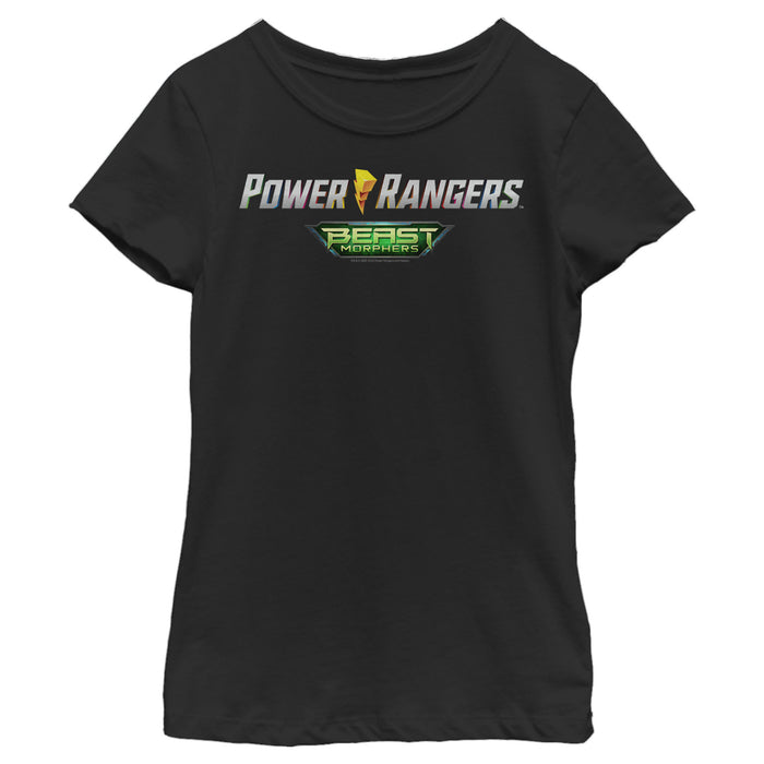 fifth sun Girl's Power Rangers Beast Morphers Logo T-Shirt
