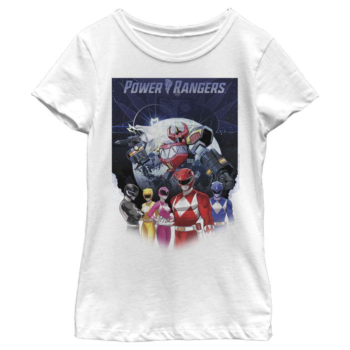 fifth sun Girl's Power Rangers Galactic Heroes T-Shirt