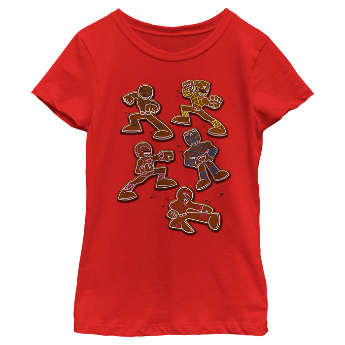 fifth sun Girl's Power Rangers Power Ranger Cookies T-Shirt